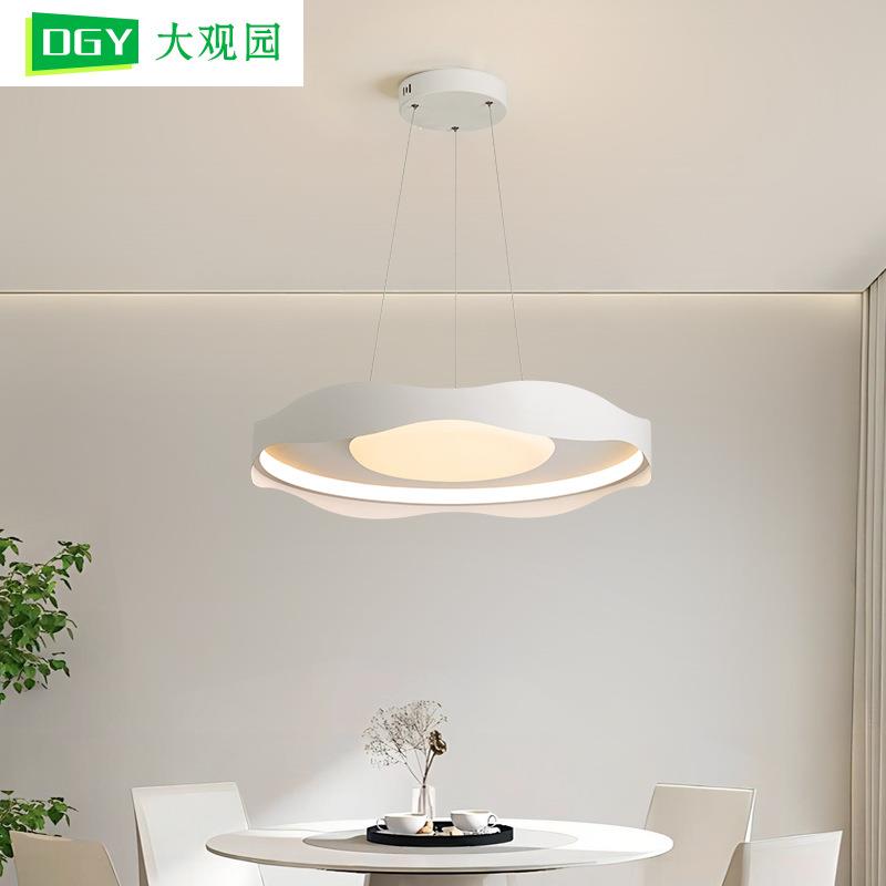 大观园奶油风卧室灯现代简约云朵灯卧室餐厅吊灯温馨中山灯具497L