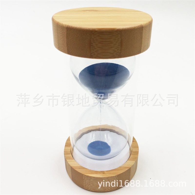 新中式竹木沙漏3/5/6/7/8/15/30分钟计时器简约餐厅装饰客厅摆件