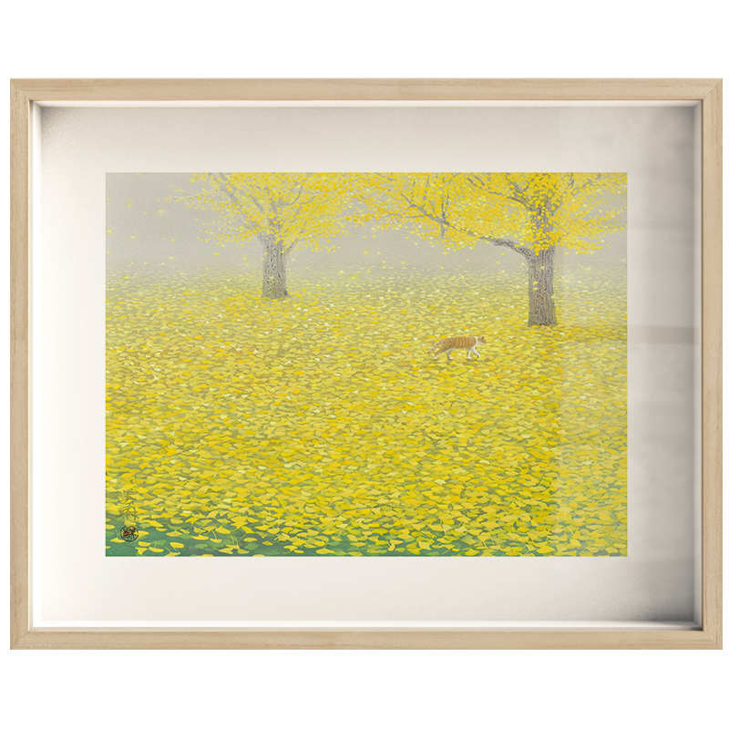 柜床头壁画挂画树x日式现代装饰风景画新款画仟映野地象玄关 美子图片
