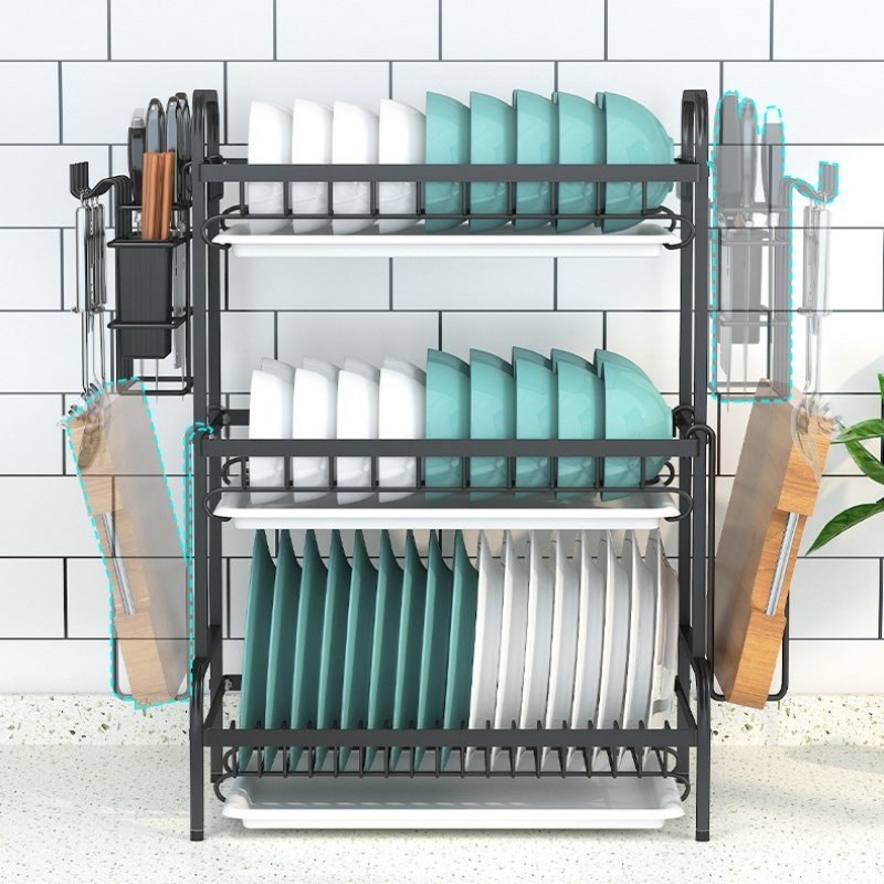 Dish Drying Rack Kitchen Counter Large Drainboard Holders