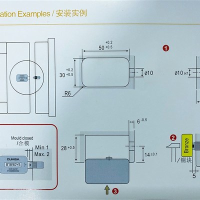 CUMSA模具计数器 归零计数器 CC503028 CCRE5328 电子计数器