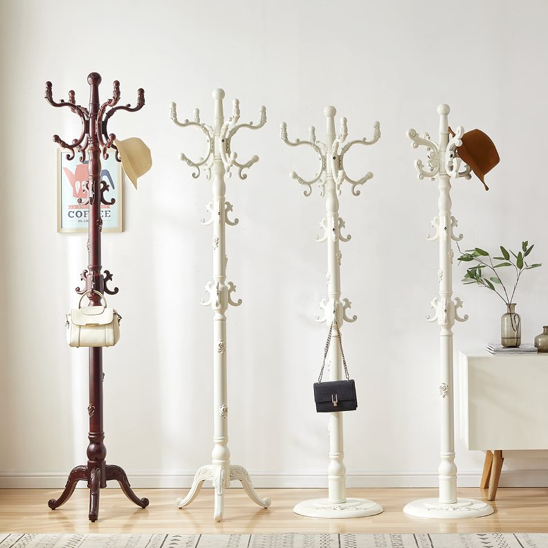 多功能家用简易卧室现代简约挂衣架欧式大衣架落地客厅实木衣帽架