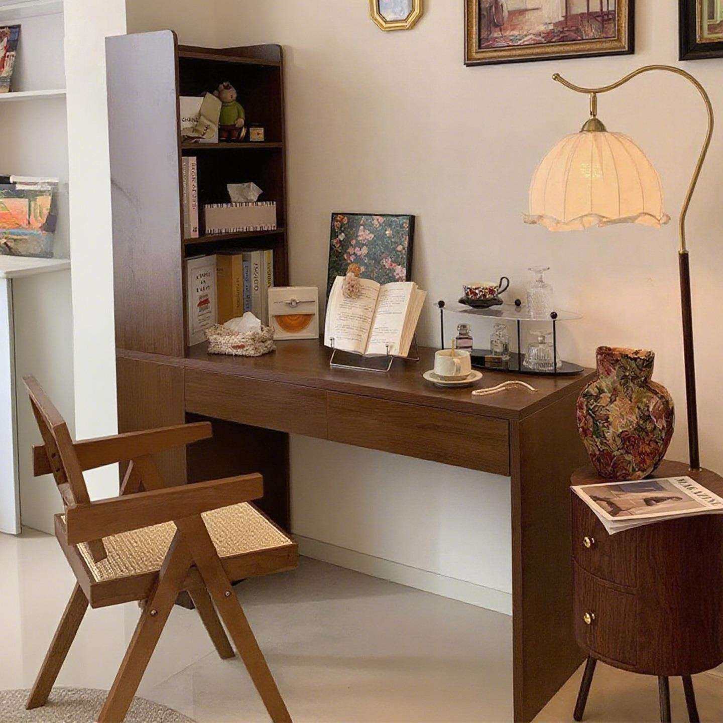 实木转角书桌书柜书架一体靠墙阅读学习桌子卧室靠墙电脑桌中古风,鲜花速递/花卉仿真/绿植园艺,割草机/草坪机,淘宝优惠券,粉丝福利购,淘宝优惠卷