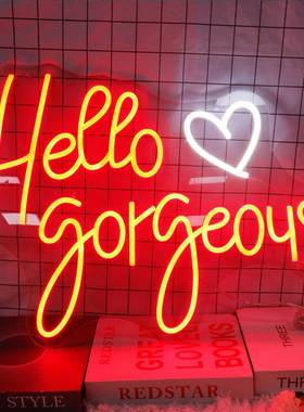 Temu霓虹灯布置氛围装饰图案字母发光灯牌房间卧室ledlight