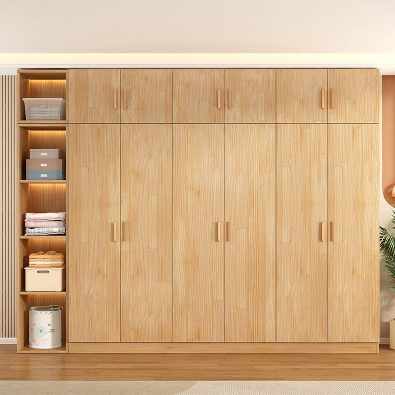 现代家用衣柜卧室实木质经济型出租房用可小户型免安装收纳大衣橱