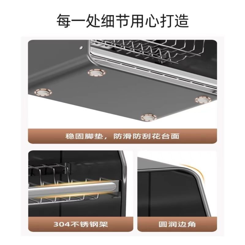 厨房碗碟柜台面不锈钢家用双层斜面沥水盘碗具餐碟小型收纳置物架
