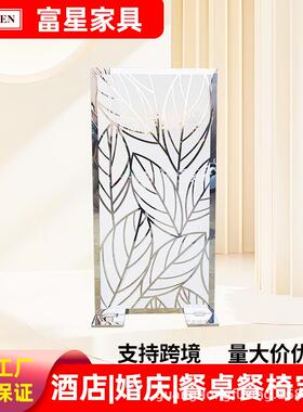 高品质不锈钢树叶图案框架白色亚克力婚礼拱门背景架户外活动屏风