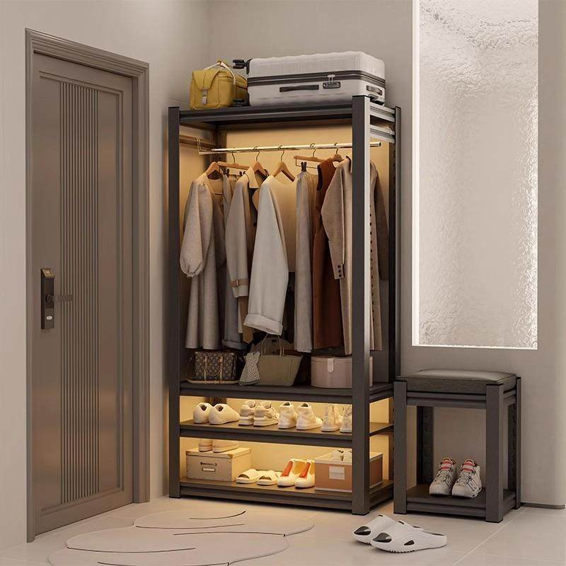 落地式出租房货架衣柜简易衣架家用卧室房间多层挂衣架收纳架