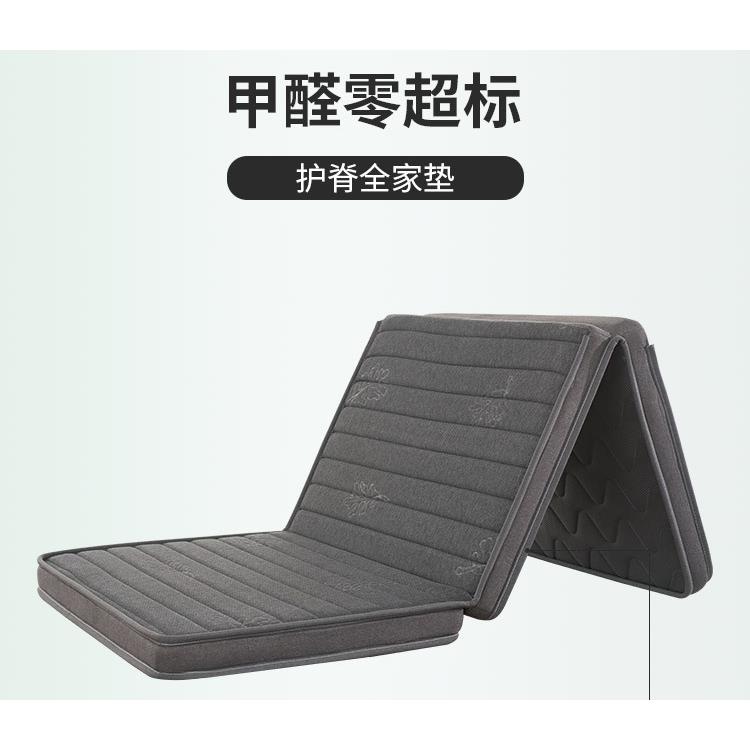 WZ进口天然黄麻偏硬护脊单人学生宿舍三折叠榻榻米床垫可定