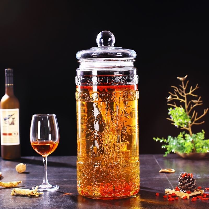泡酒玻璃瓶10斤20斤带龙头密封加厚酿酒专用酒瓶家用泡酒坛泡酒罐