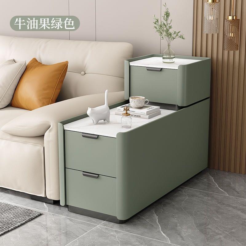 2024新款落地沙发边柜轻奢高级感实木小型夹缝简约现代边几侧边柜