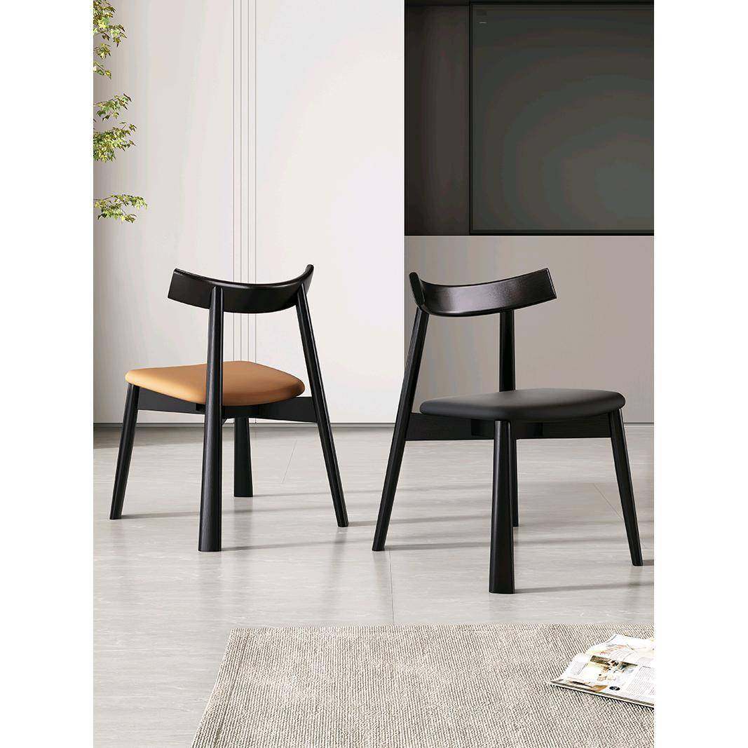 北欧实木餐椅家用中古风复古黑色椅子白蜡木意式极简设计感靠背椅,鲜花速递/花卉仿真/绿植园艺,割草机/草坪机,淘宝优惠券,粉丝福利购,淘宝优惠卷