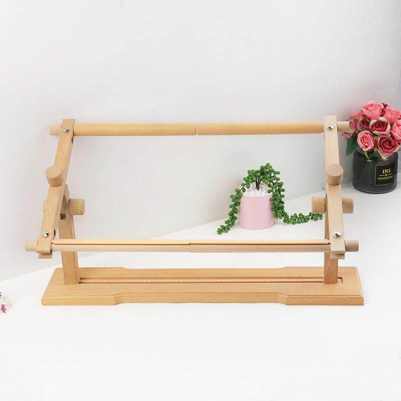 多功能桌式榉木绣架刺绣架子十字绣架子刺绣工具