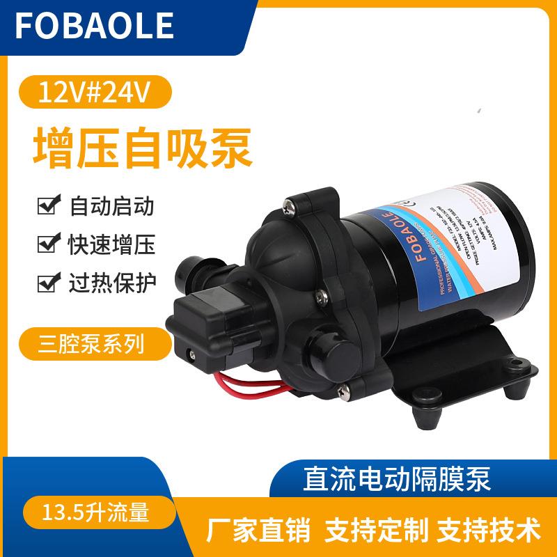 促销款直流电动12V24V隔膜泵房车游艇生活增压供水自吸清水泵