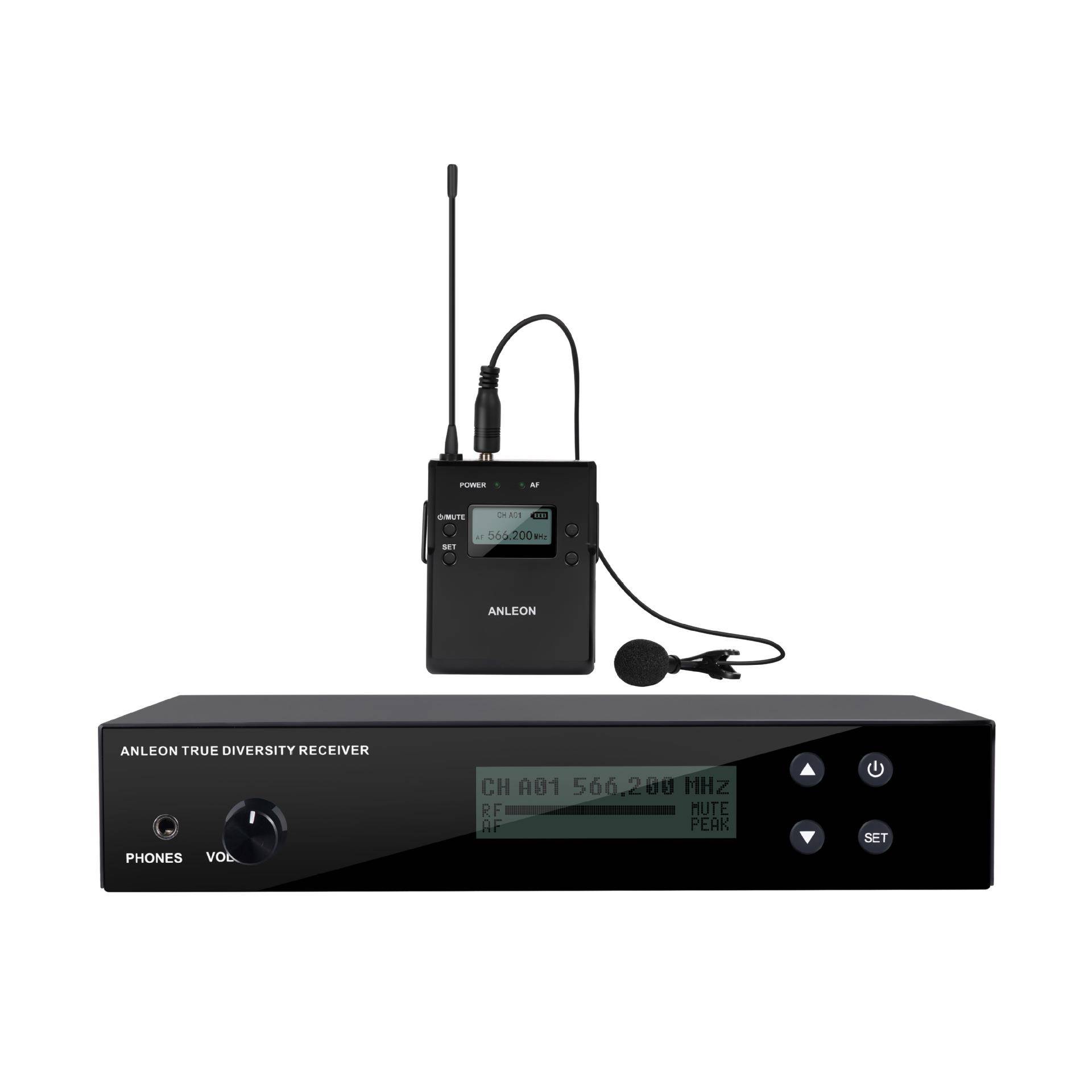 ANLEONB1领夹麦克风无线，头戴麦克风会议健身教练演讲广场舞