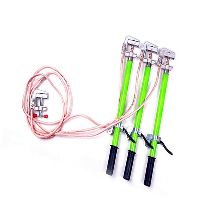 手握压紧式10kv母排接地线螺旋压紧式铜接地线夹铝排接地棒