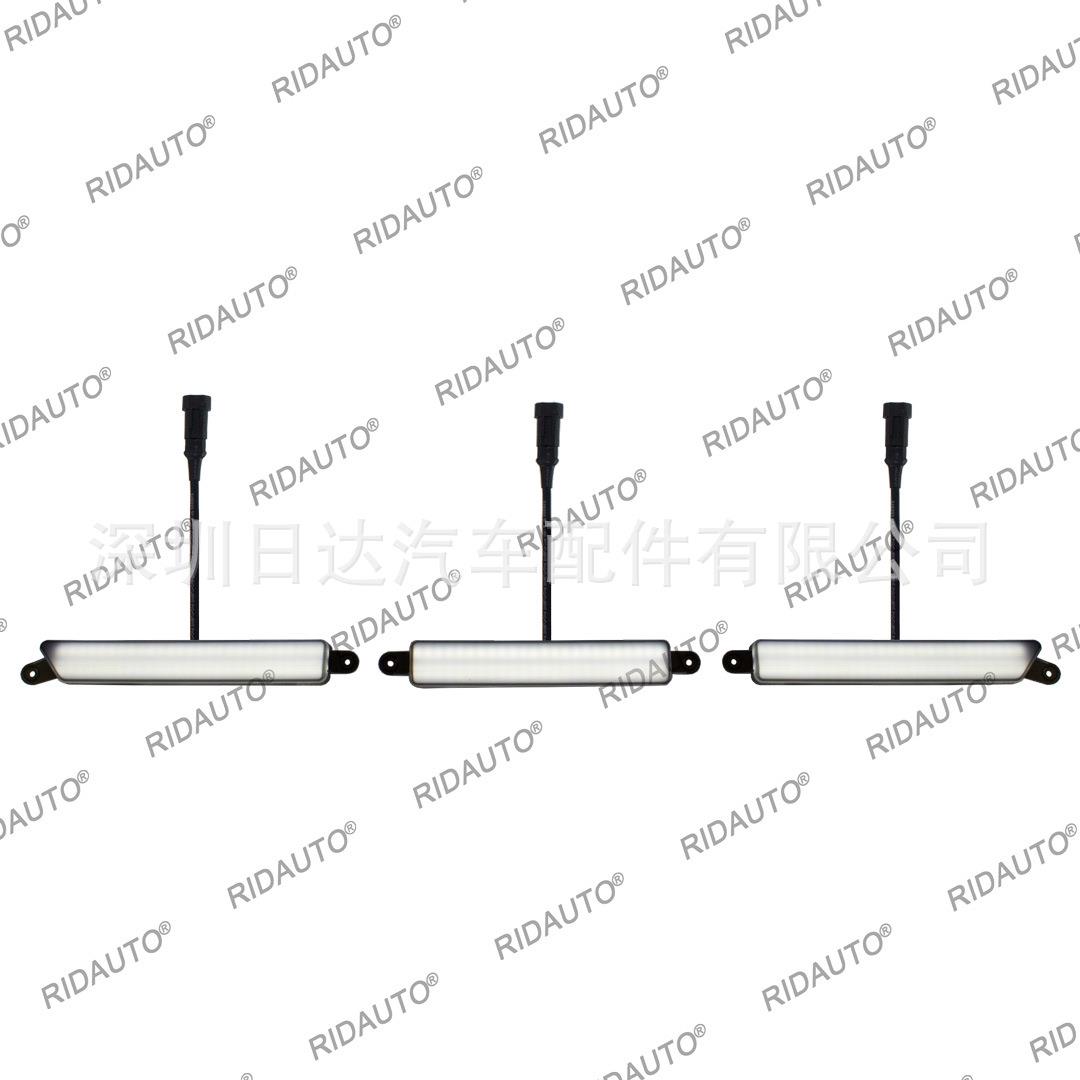 适用福特游侠RANGER2015-2021T7T8改装中网琥珀色黄色白色LED灯