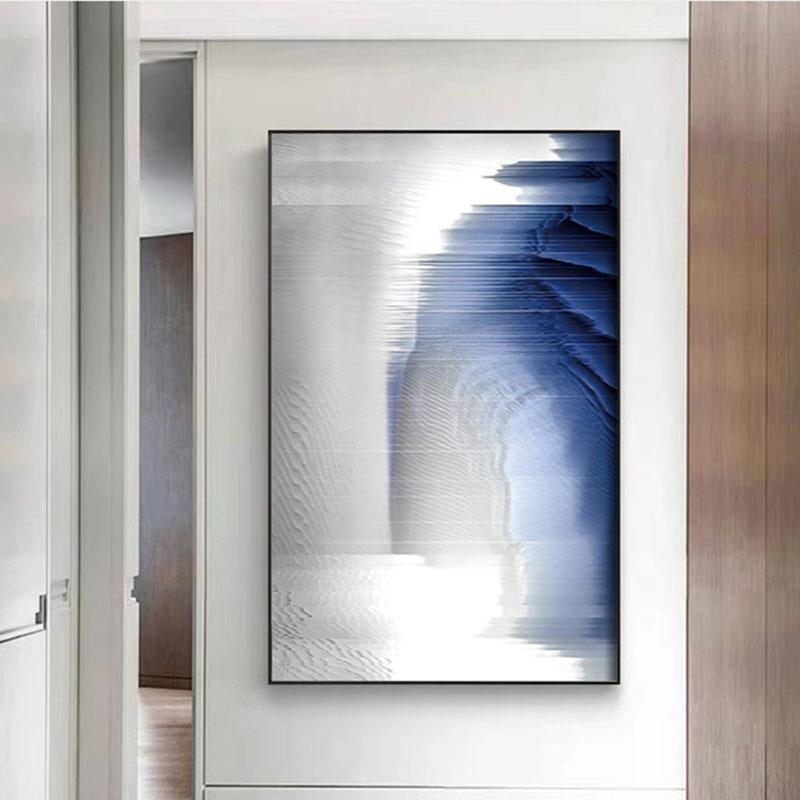 玄关装饰画客厅走廊过道挂画空间感壁画大幅现代轻奢客厅玄关挂画