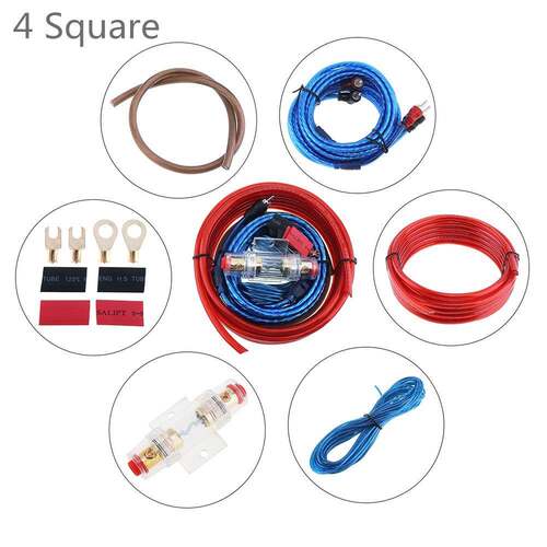 音响线2000W外贸出口功放套线专用线(autoaccessories)4GA