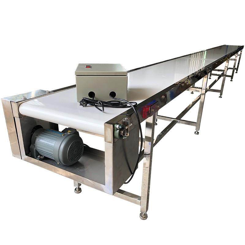 合肥食品输送机白色PU食品级皮带传送带机肥西不锈钢生产包装线