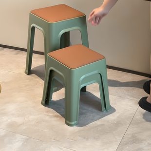 用软包客餐桌家用板凳备凳子家用加厚人凳耐实叠客厅结放可方凳用