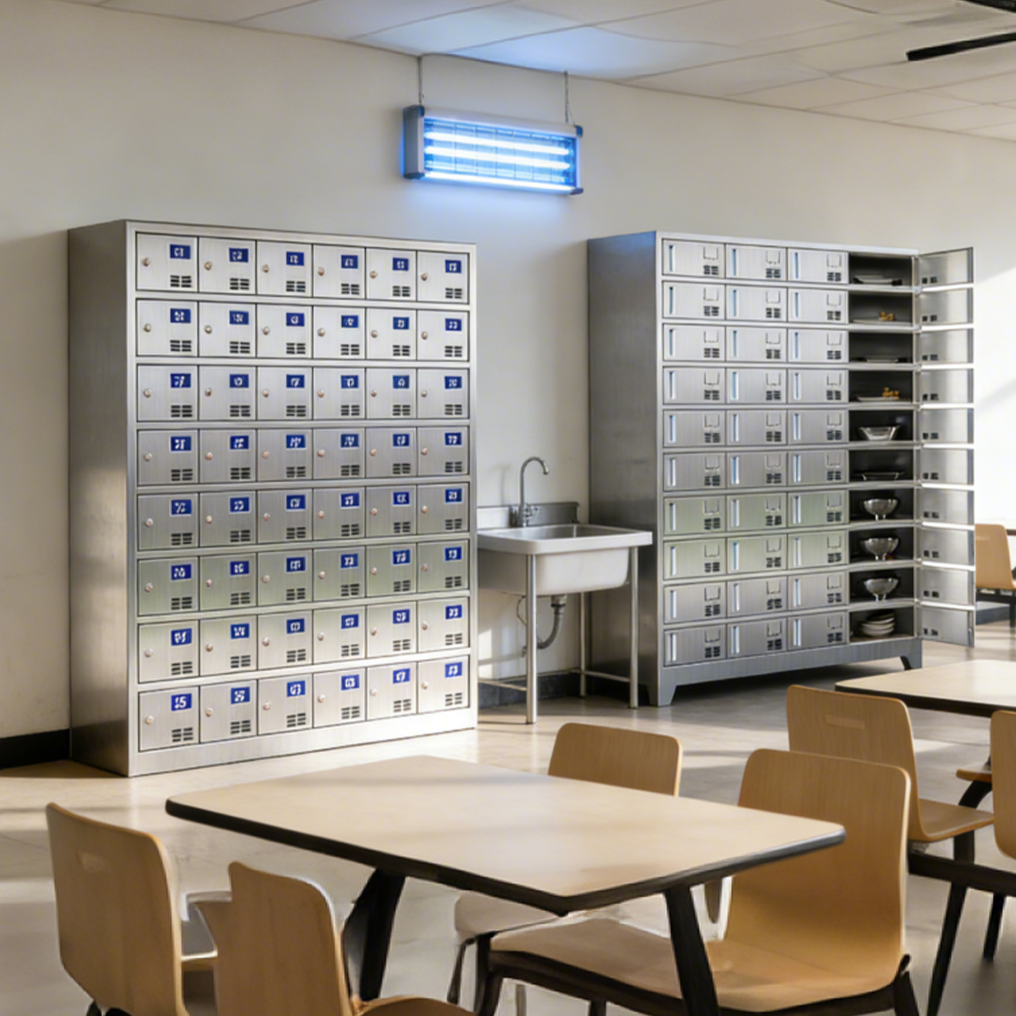 定制304不锈钢碗柜食堂餐具收纳柜学生餐厅多门碗筷储物柜置物柜,商业/办公家具,文件柜,淘宝优惠券,粉丝福利购,淘宝优惠卷