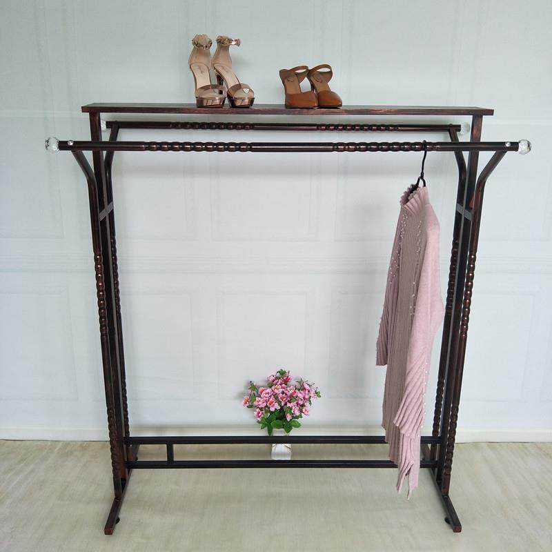 cs男女童装店服装店货架双排衣架展示架落地式衣服挂衣中岛架子装