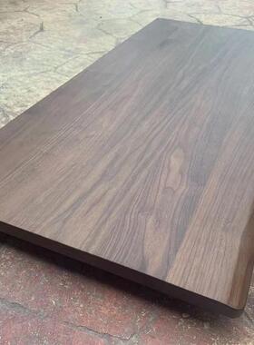 北美黑胡桃木实木板吧台面餐桌白蜡木升降桌面板原木书桌榆木台面