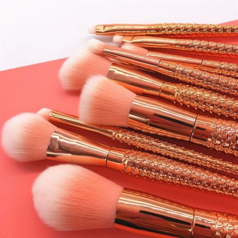 10 or7 mermaid makeup brush gradient 3 d pattern fishtail ma
