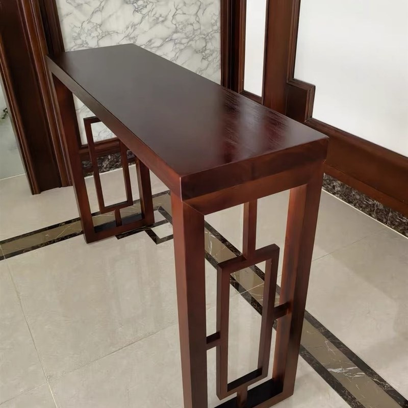新中式实木玄关桌隔断靠墙条案入户玄关台端景禅意供桌玄关条几