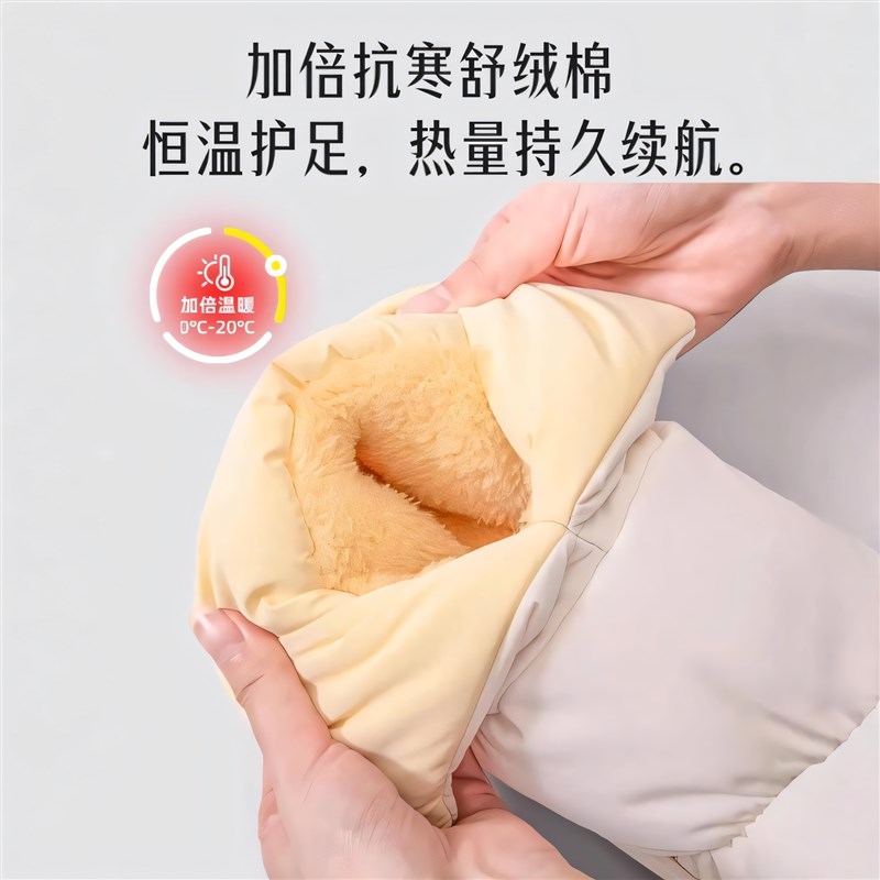防水包跟孕妇棉拖鞋女冬季室内家居2024新款厚底外穿保暖防滑毛绒