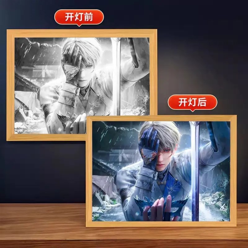 恋与深空灯光画镜子祁煜周边发光沈星回黎深小夜灯送朋友生日礼物
