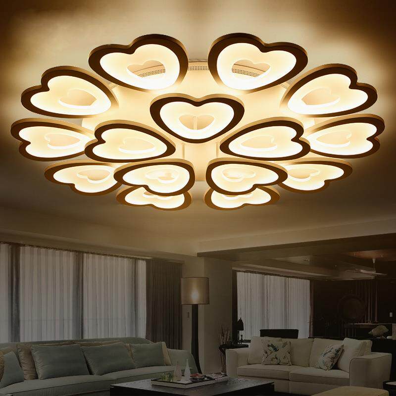 亚克力led吸顶灯简约后现代创意个性异形吸顶灯心形客厅灯卧室灯