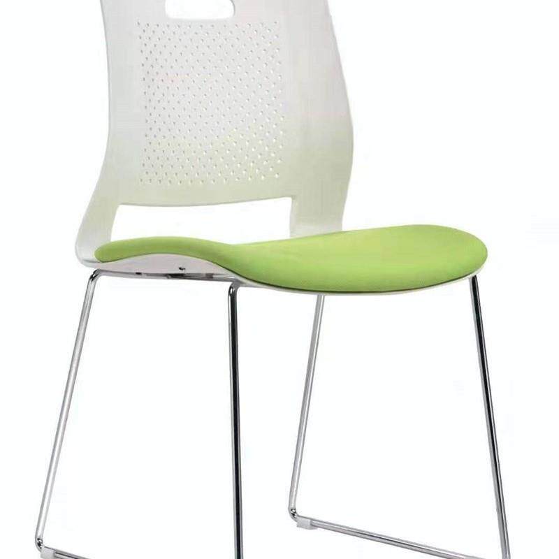 时尚透气简约网布椅人体工学舒适办公椅可堆叠无扶手会议培训椅