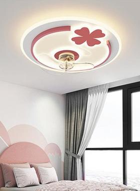 2024新款简约儿童风扇灯led超薄吸顶电扇灯家用卧室吸顶吊扇灯