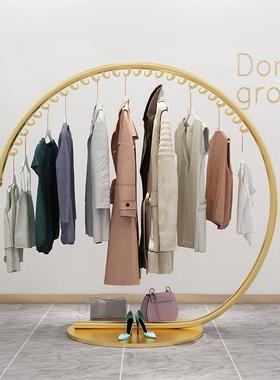 服装店展示架衣架家用落地立式挂衣架卧室晾衣架子摆摊货架陈列架