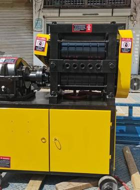 盘条腰子螺纹钢尾料校直机废旧螺纹钢筋箍筋拉直机旧钢筋调直机