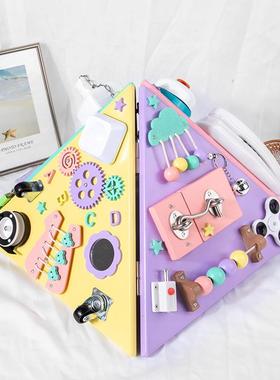 儿童多功能忙碌板忙碌箱蒙氏蒙特梭利早教教具益智玩具