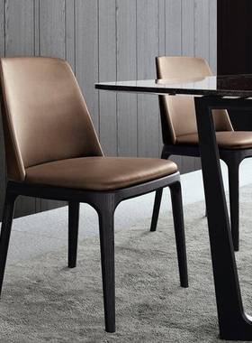 北欧轻奢实木餐椅家用餐厅靠背椅扶手椅白蜡木洽谈休闲书桌椅子