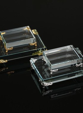 金字塔小摆件底座水晶金属轻奢底座珠宝展示盘矿标手办酒底座装饰