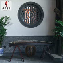 唐语砖雕 仿古青砖线条圆形包窗套 月亮门月洞门套线 弧形回纹线