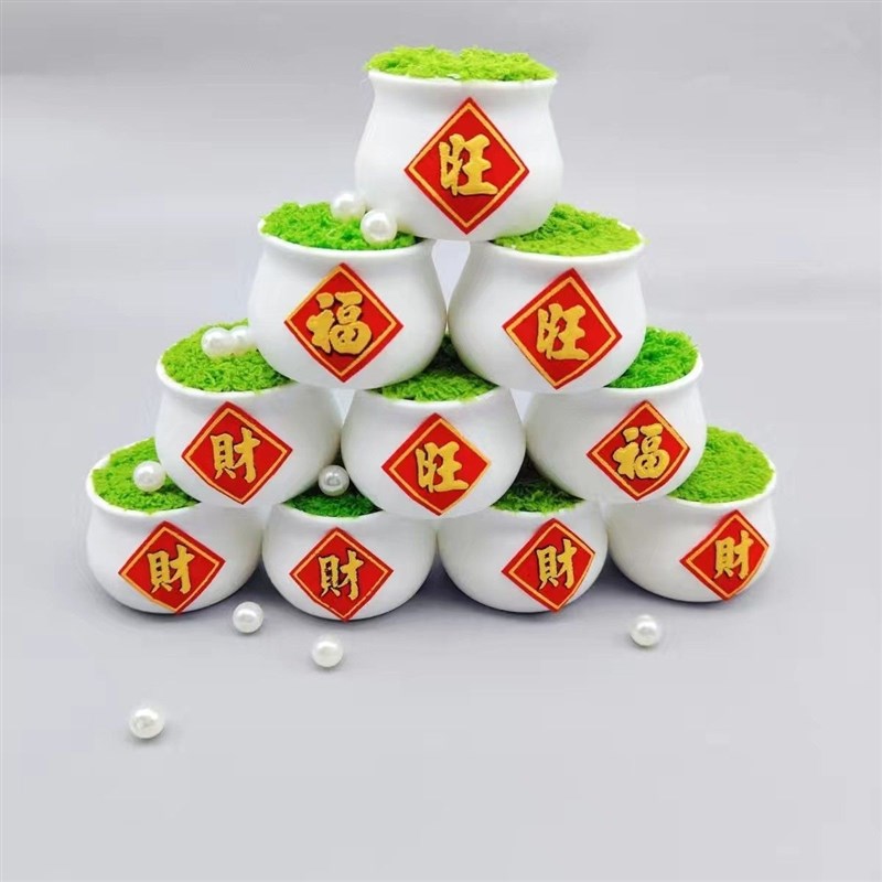 7*6加厚加大手工钩针扭扭棒diy毛线编织盆栽花盆摆件防摔塑料花D&