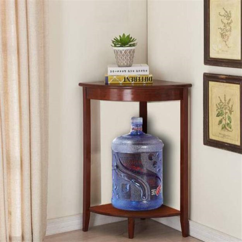 置物架收纳实木美式电话客厅花架转角包邮柜架三角角落墙角角架