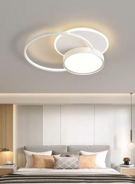 客厅灯现代简约卧室吸顶灯新款极简白色主卧室书房led灯中山灯具
