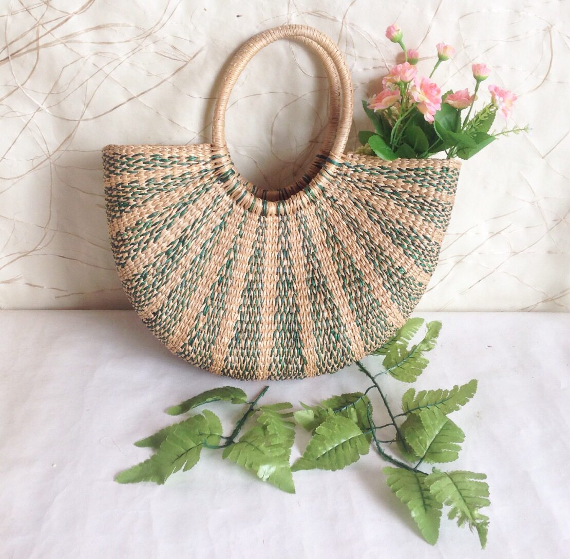 土园型南瓜包 田园风编制工艺品  ①草编工艺品