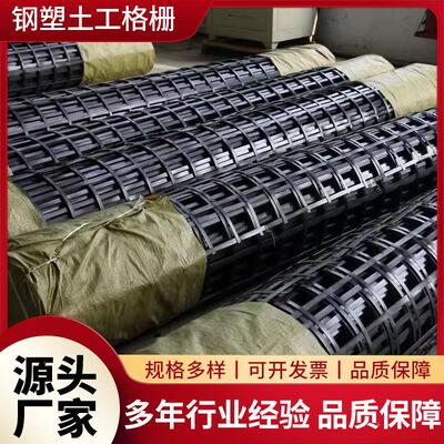 钢塑土工格栅路钢基稳格固挡墙钢塑复合土工TOP格珊路基加筋GSZ塑