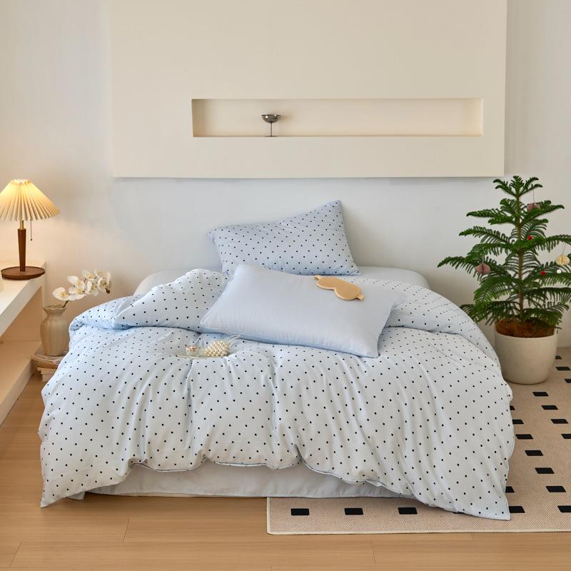 【折扣价】印花轻奢水洗真丝床上四件套夏季凉感冰丝被套床单学生