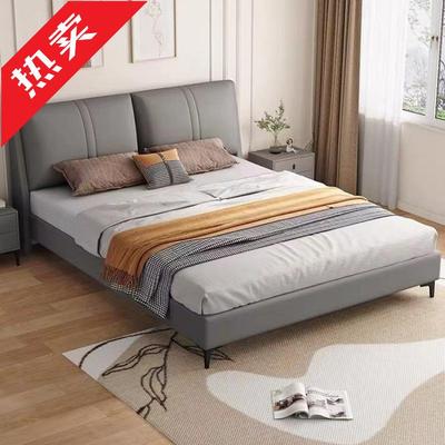 实木床2024年新款大床简约现代出租房用1米8双人床1米2单人床床架