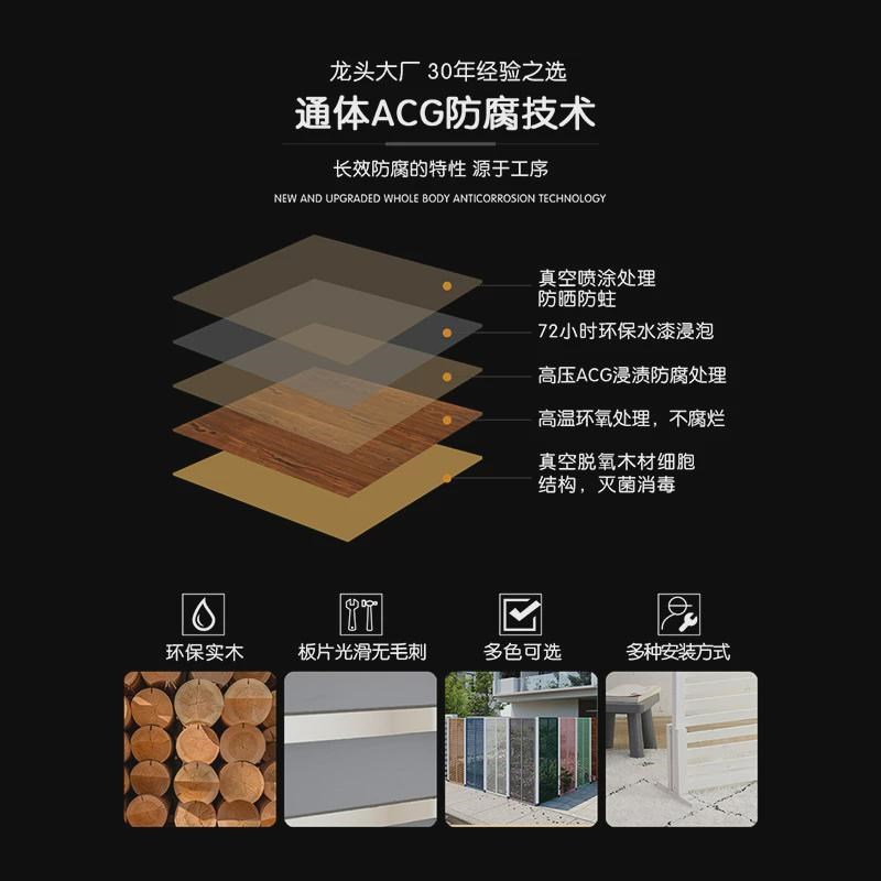 户外花园防腐木质围栏栅栏篱笆庭院网格花架隔断装饰屏风围墙护栏
