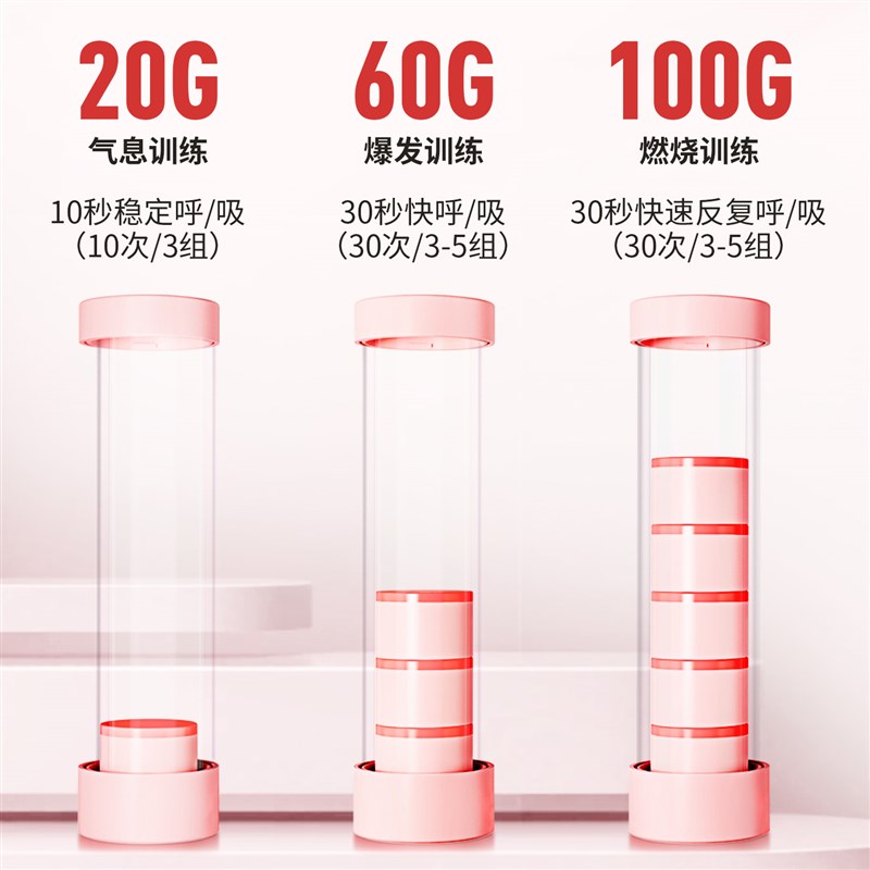 腹式呼吸哑铃训练器锻炼肺活量腹肌马甲线盆底肌瘦脸神器瑜伽运动